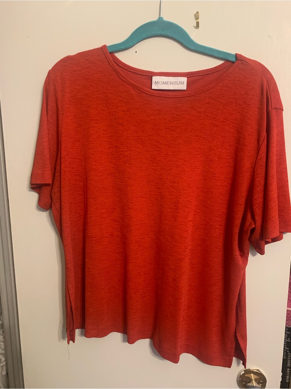 Momentum Women's Short Sleeve Crew Tee in Coral